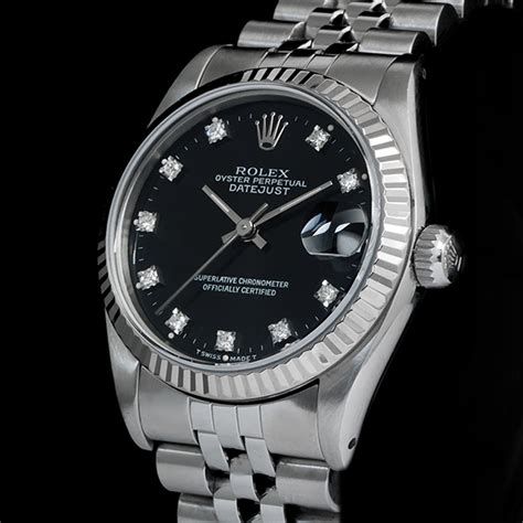 Rolex Datejust 36mm Quadrante Nero con Brillanti Black